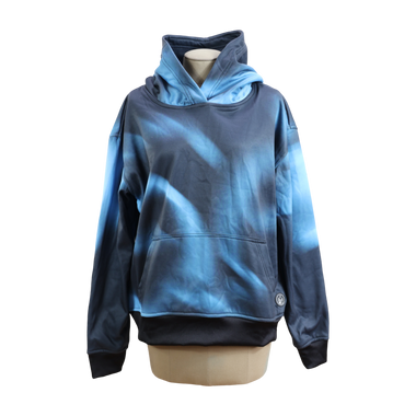 Hoodie Estampado Azul Negro