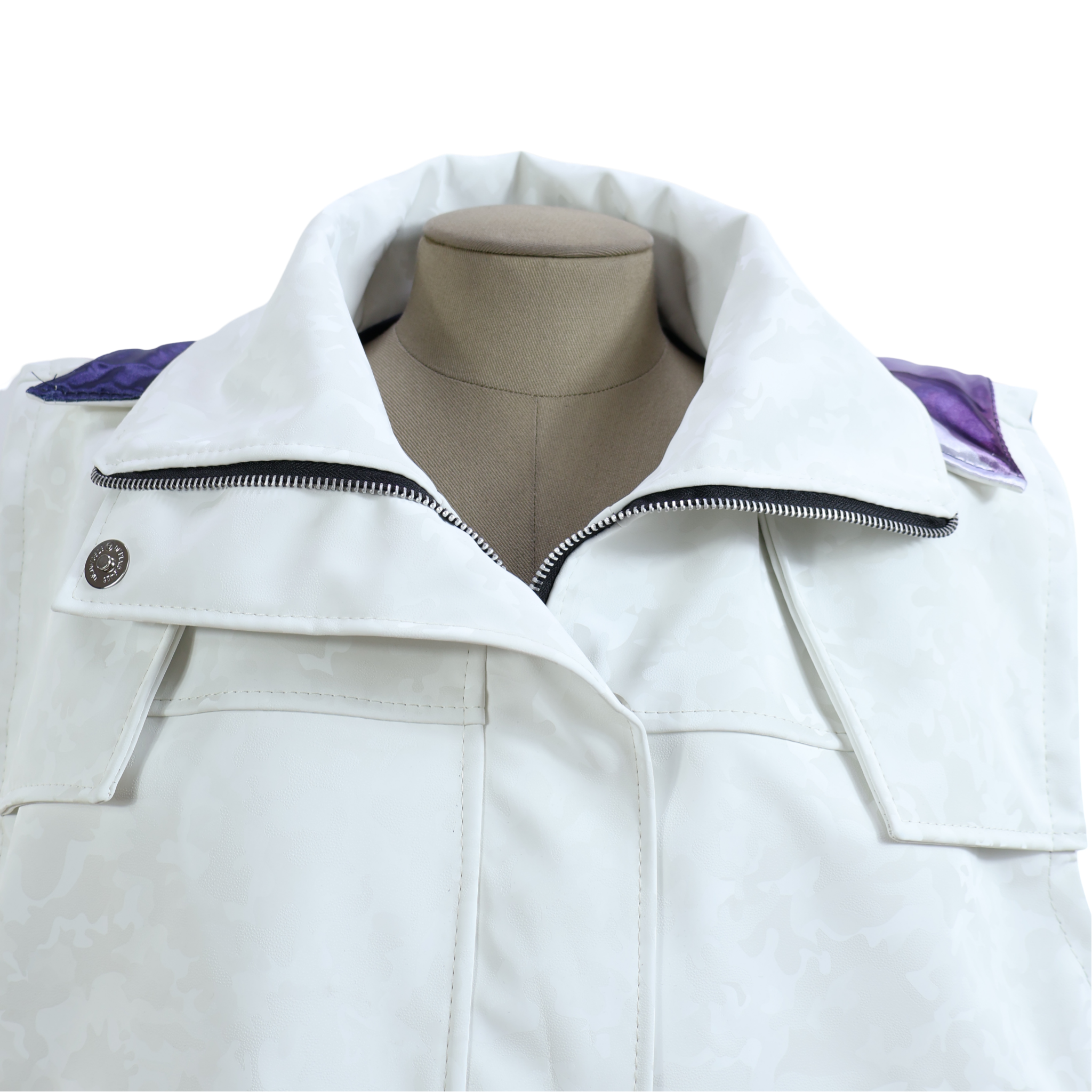 Chaleco Oversize Cuerina Blanco