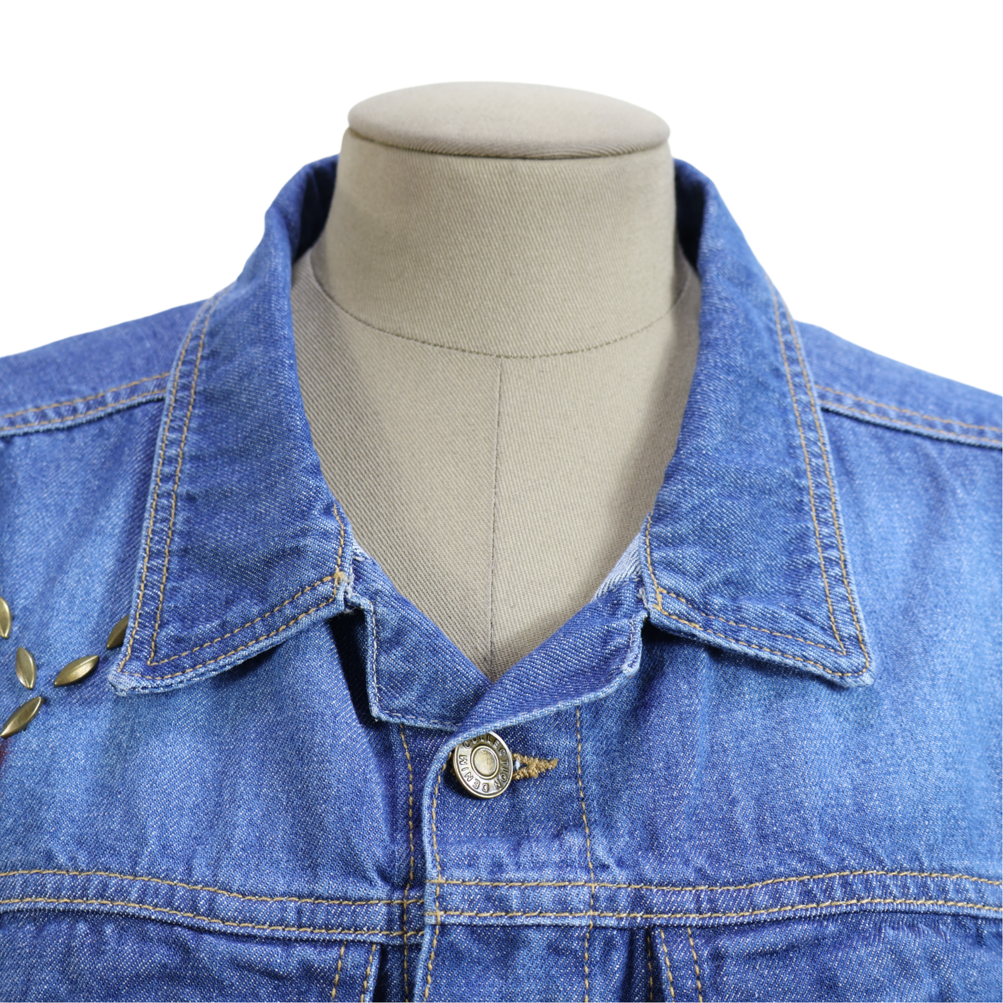 Chaqueta Azul Pajaros Rojos