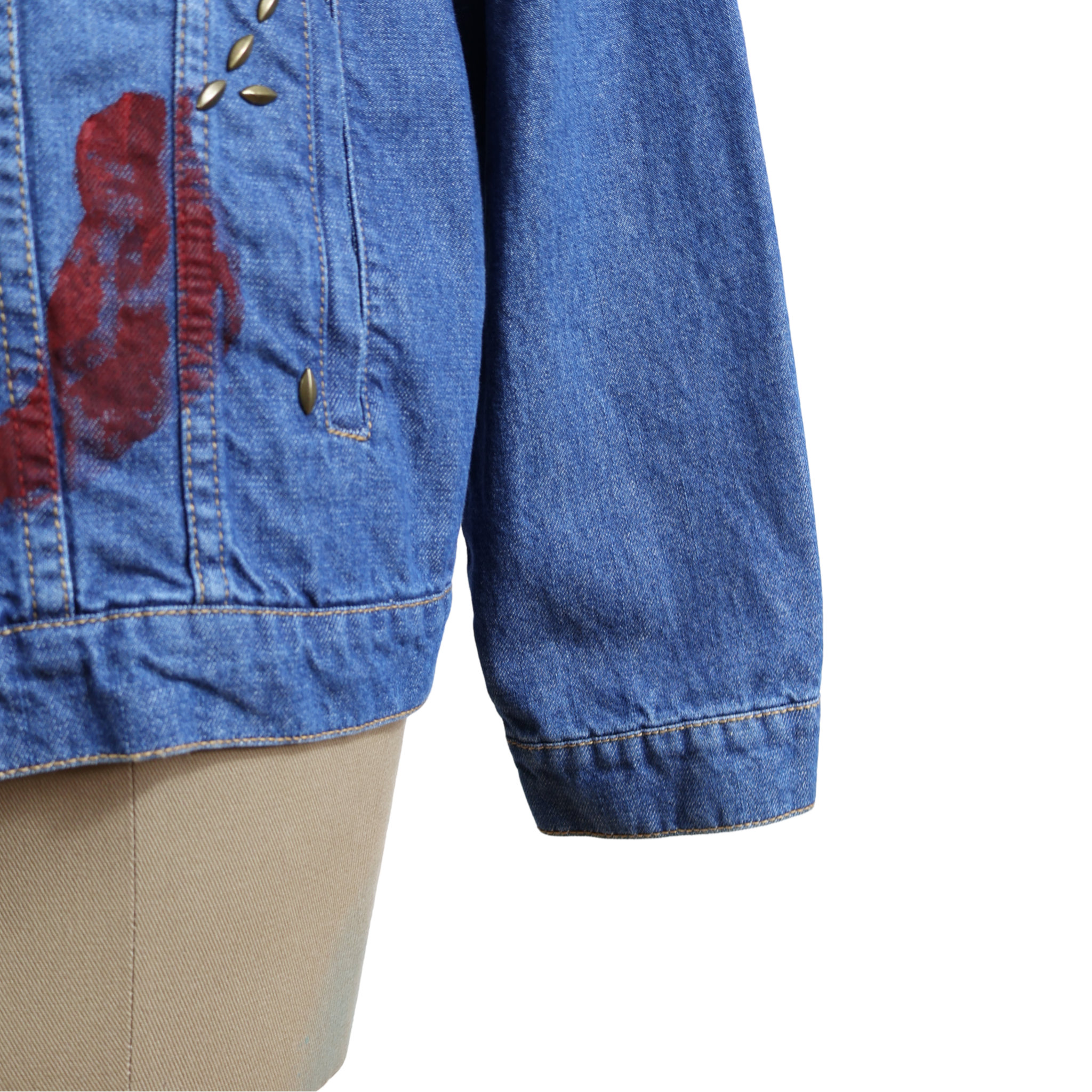 Chaqueta Azul Pajaros Rojos