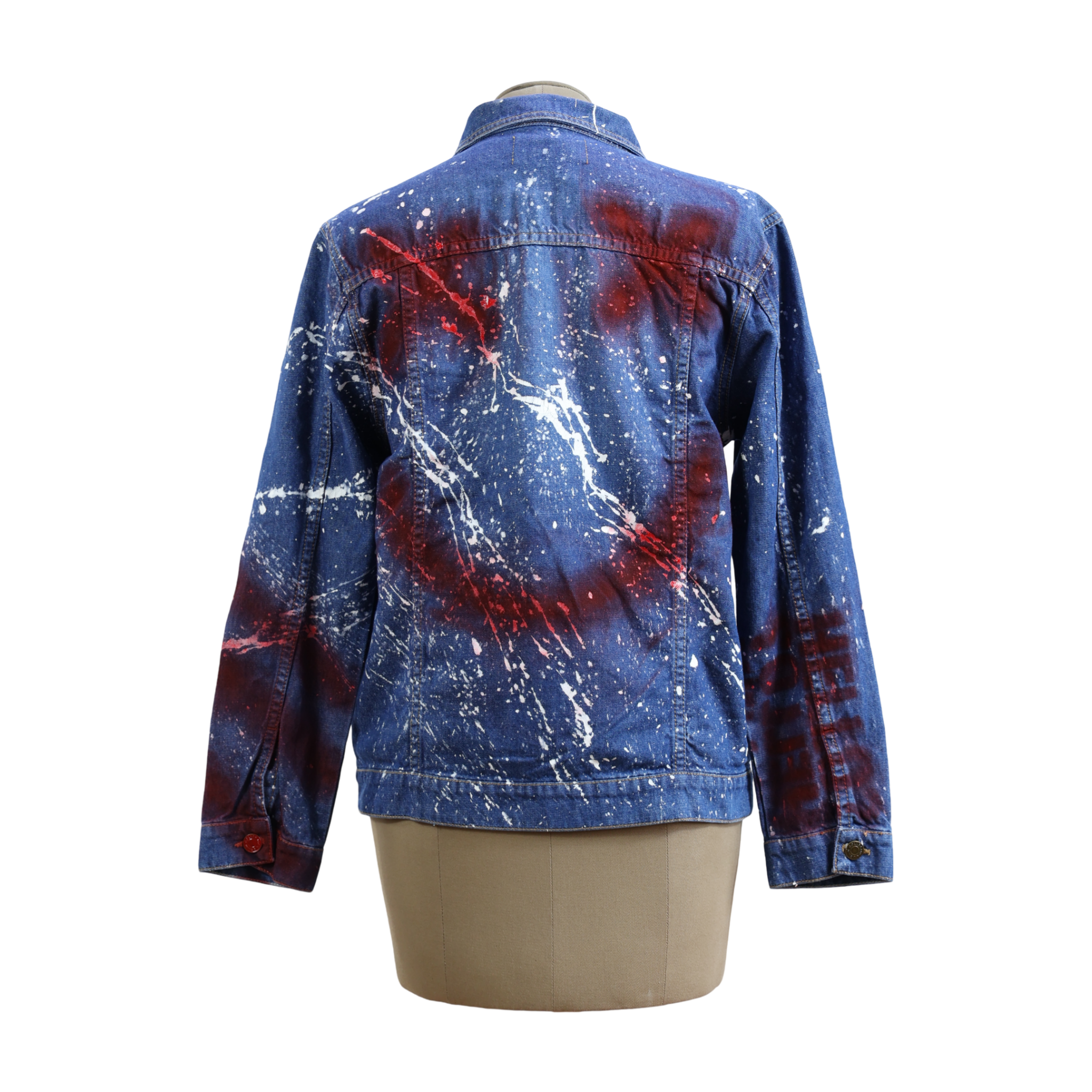 Chaqueta Pinceladas Blanco Rojo