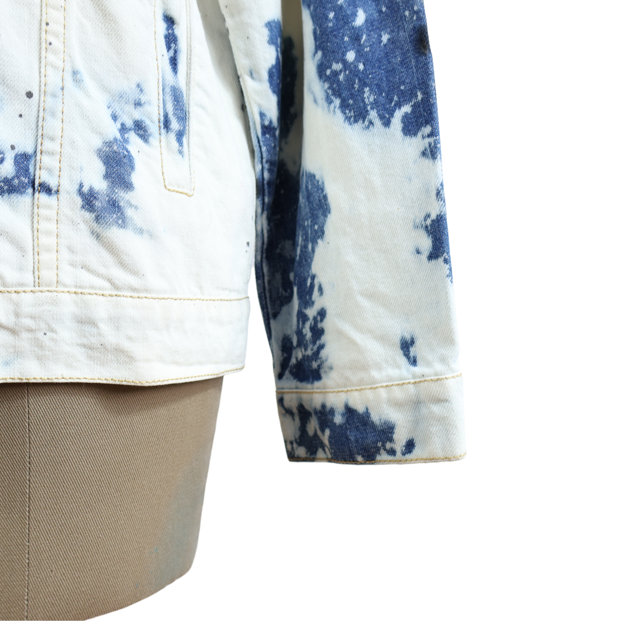 Chaqueta Blanco Azul Manchas