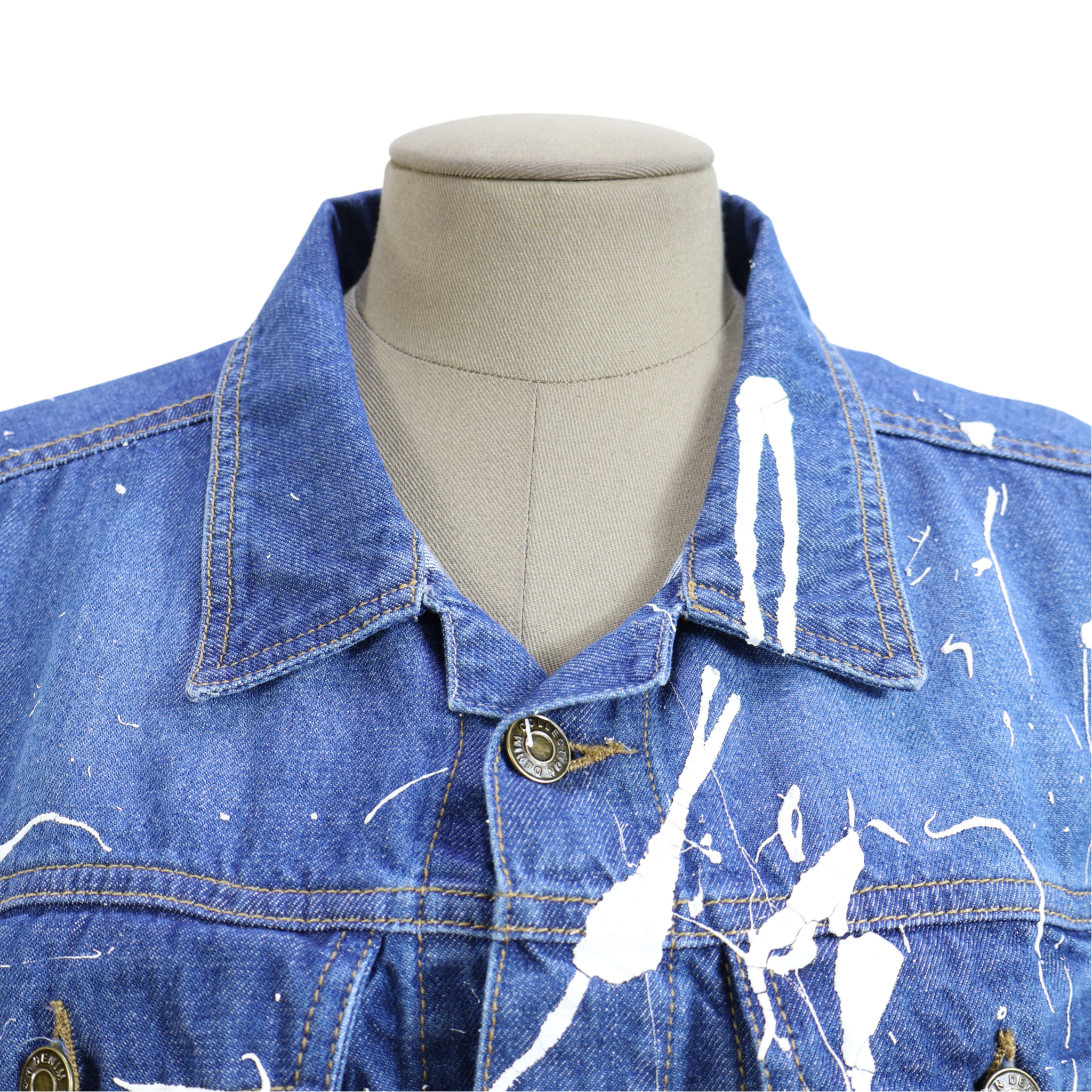 Chaqueta Pinceladas Blanco Letras
