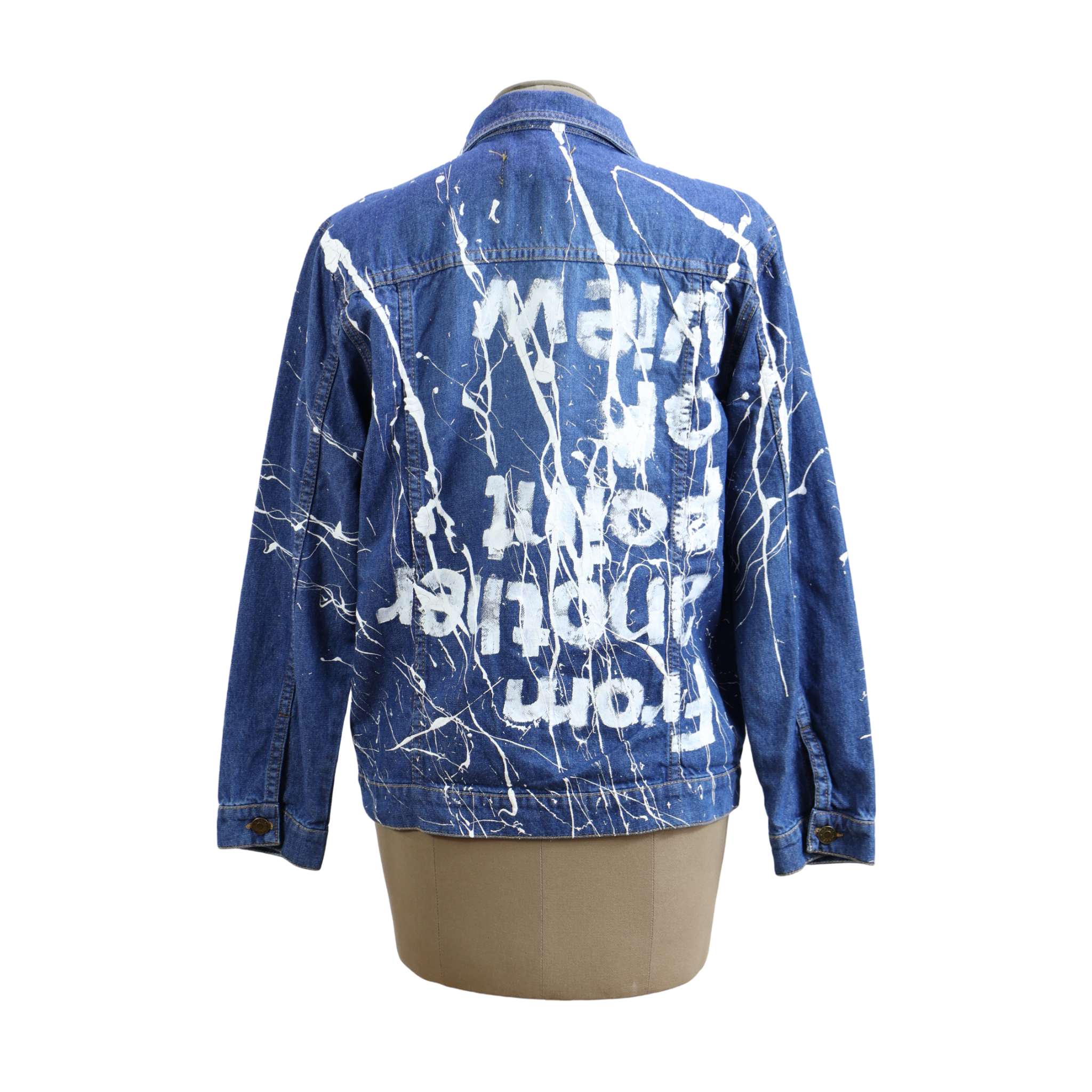 Chaqueta Pinceladas Blanco Letras