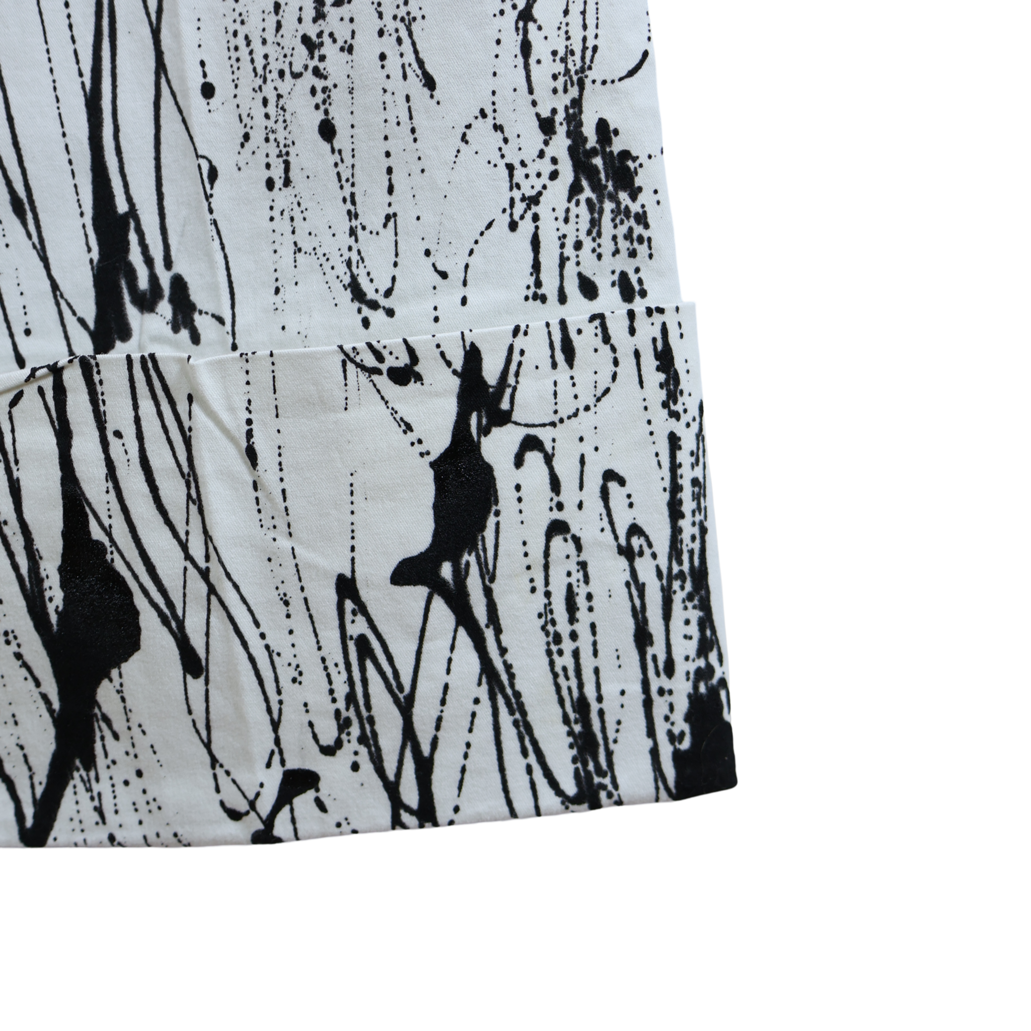 Pantalón Blanco Negro Pinceladas