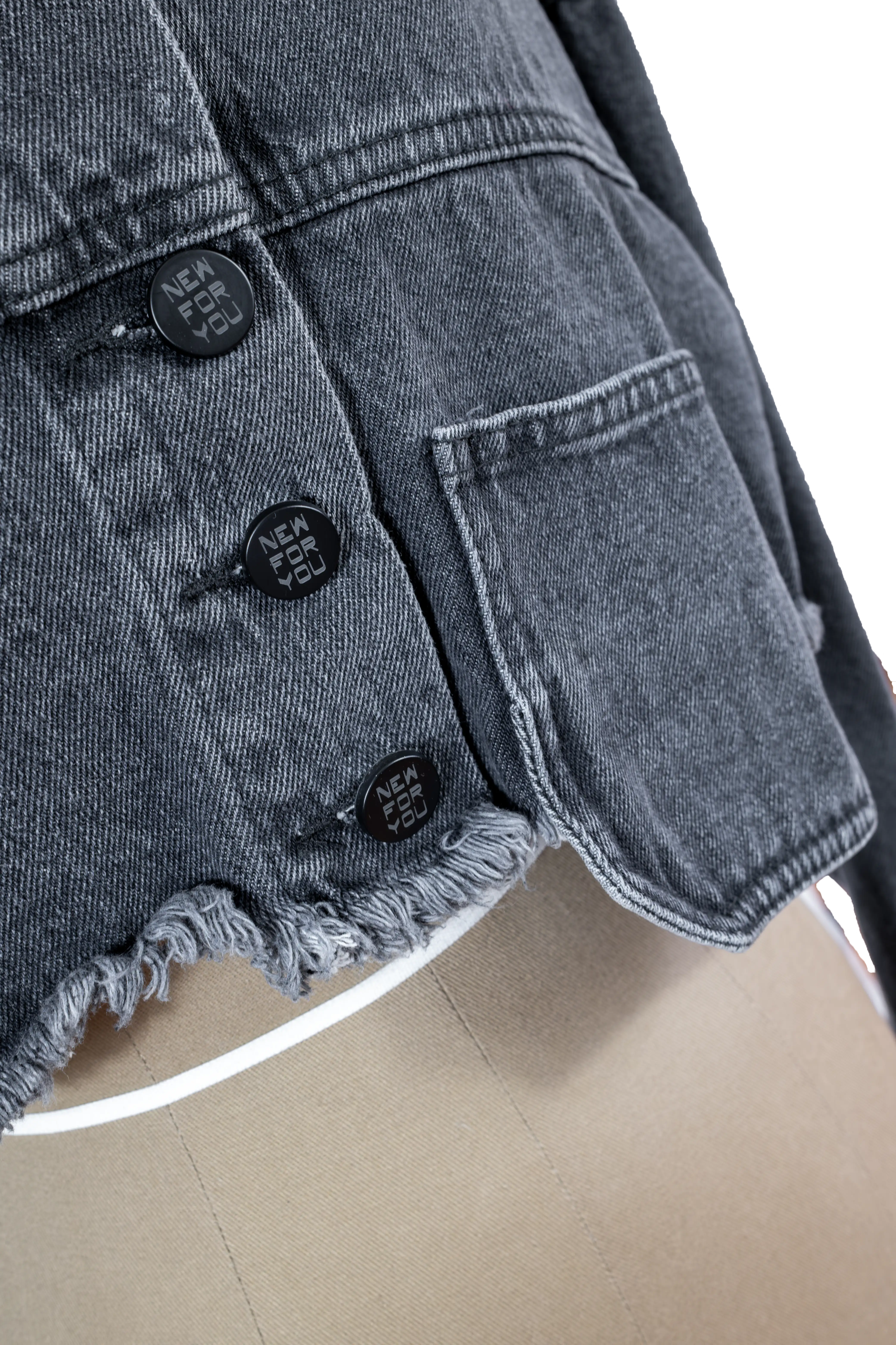 Chaqueta Jean Negro