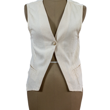 Chaleco Lino Beige
