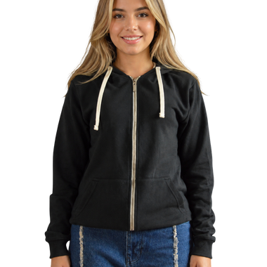 HOODIE CREMALLERA NEGRO TALLA XS
