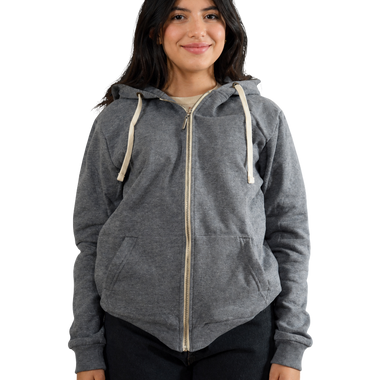 HOODIE CREMALLERA GRIS CLARO TALLA XS