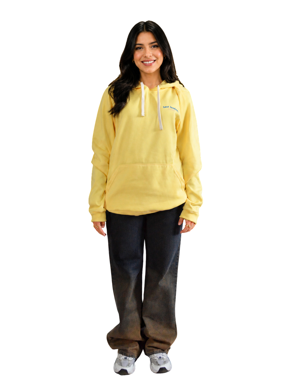 HOODIE AMARILLO ESTAMPADO PUPPIES TALLA L