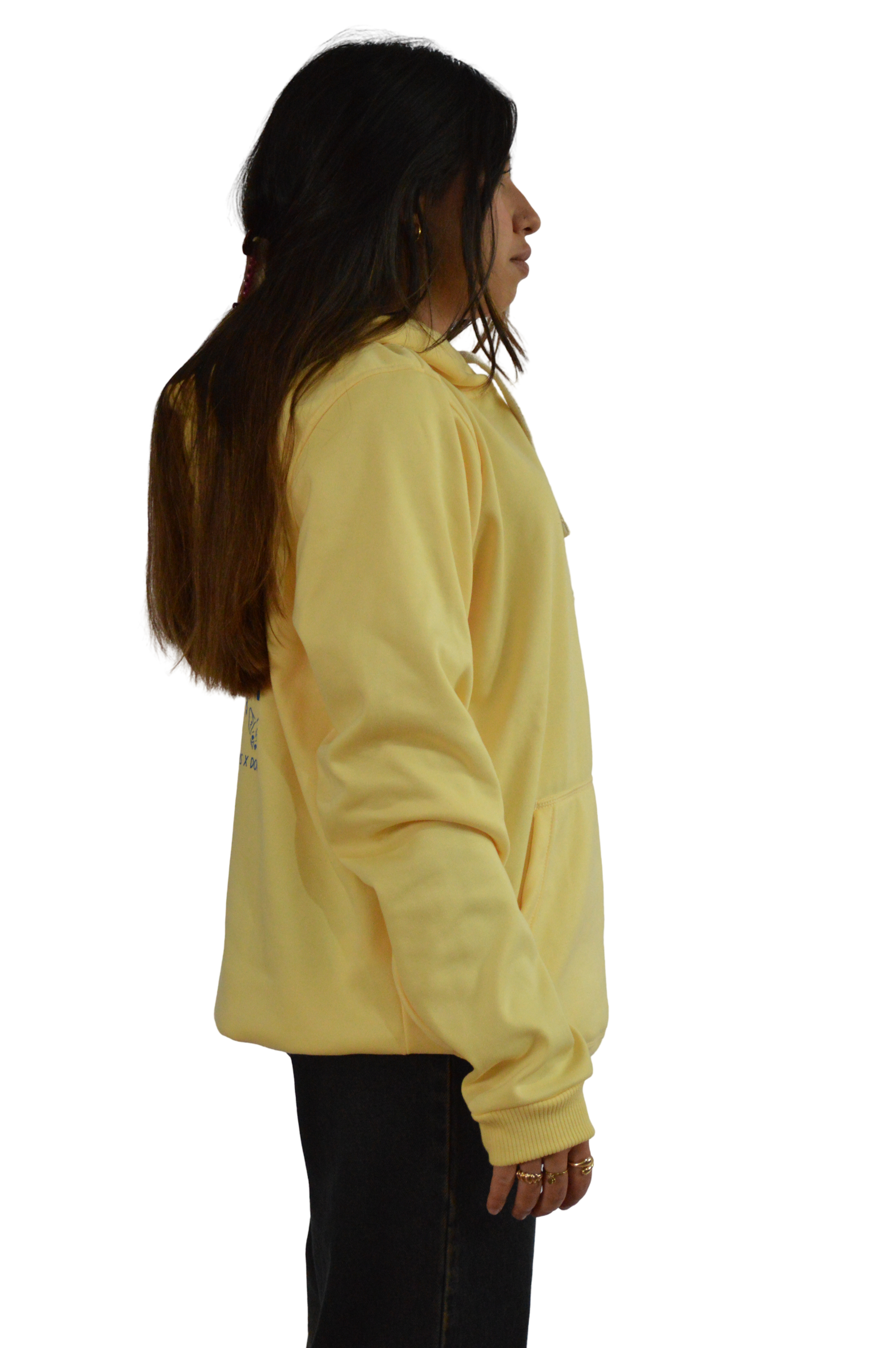 HOODIE AMARILLO ESTAMPADO PUPPIES TALLA L