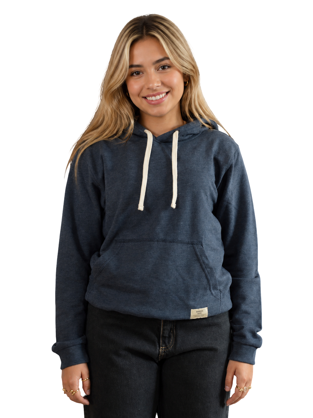 HOODIE BASICO AZUL TALLA XS
