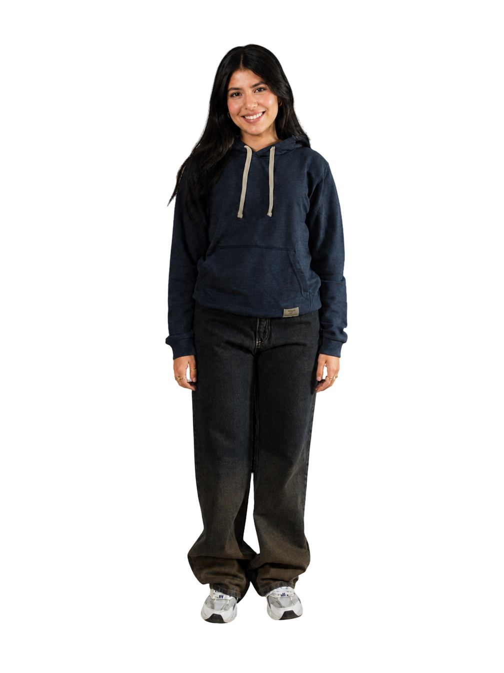HOODIE BASICO AZUL TALLA XS