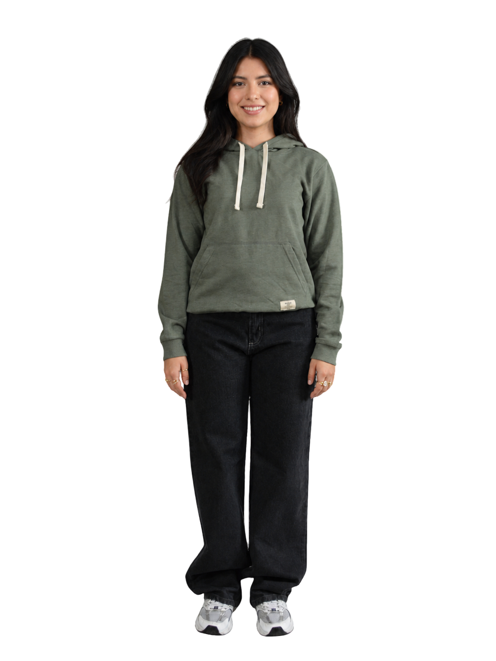 HOODIE BASICO VERDE CLARO TALLA XS