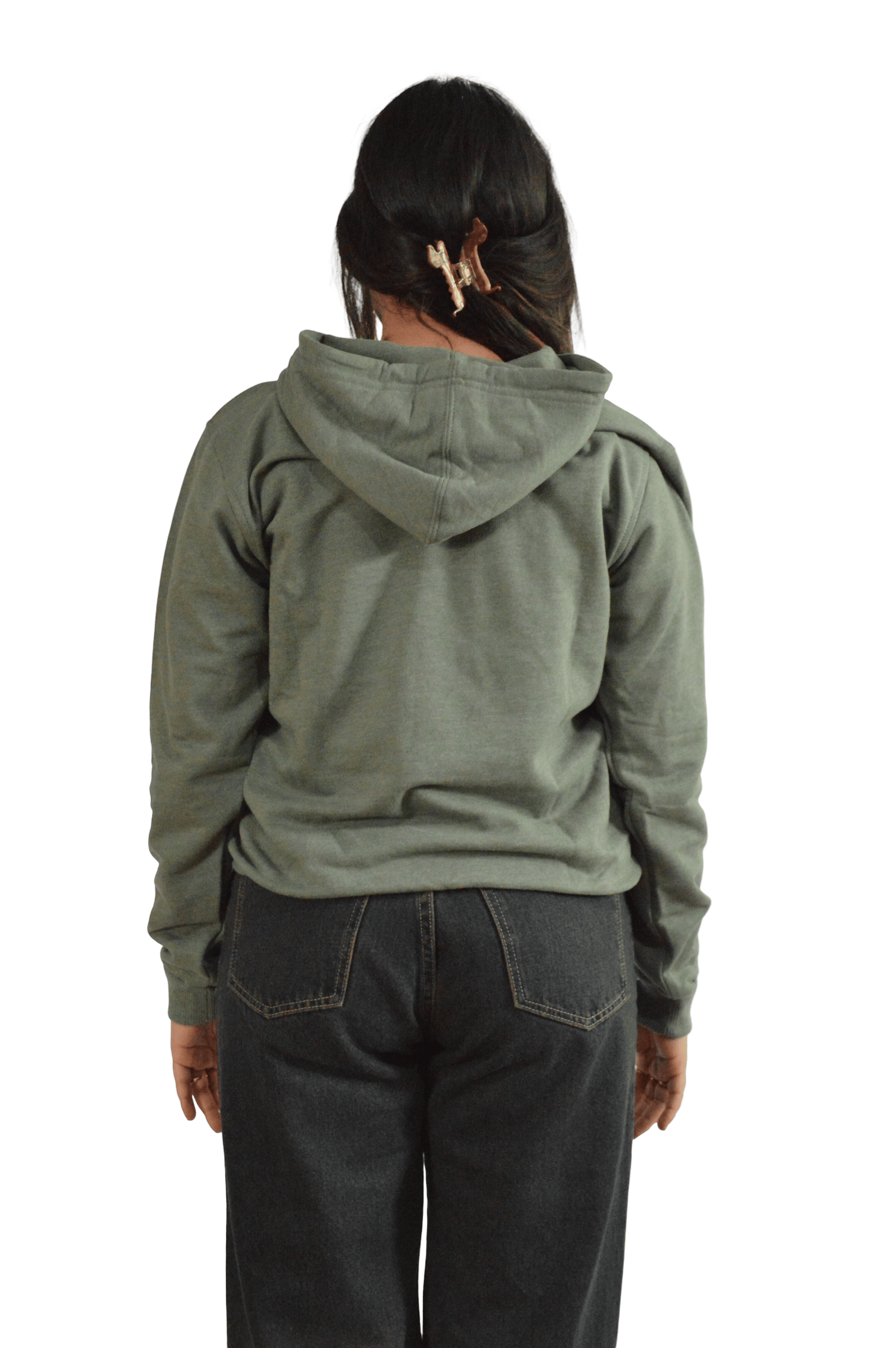 HOODIE BASICO VERDE CLARO TALLA XS