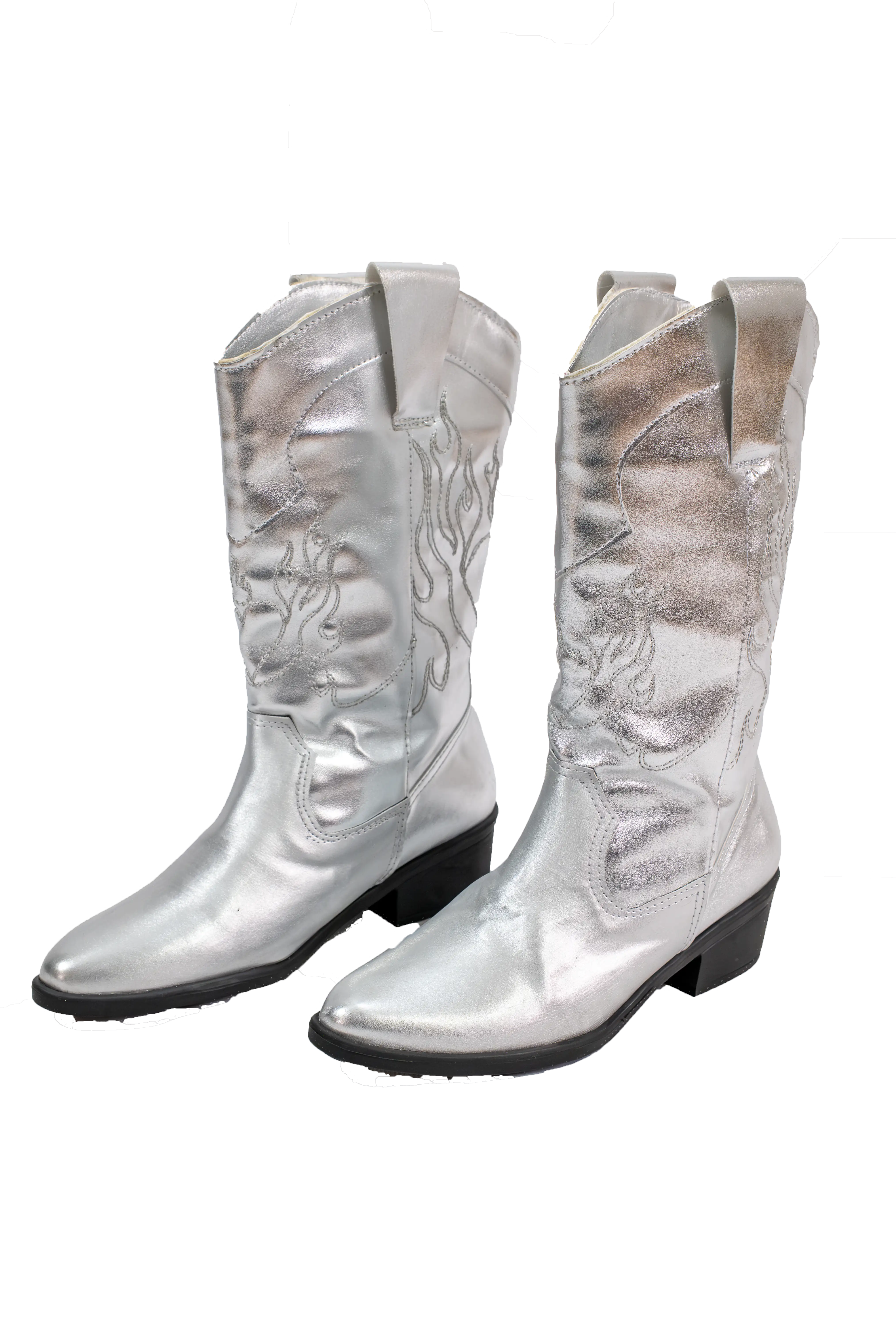 Bota Texana Hanna Plateada