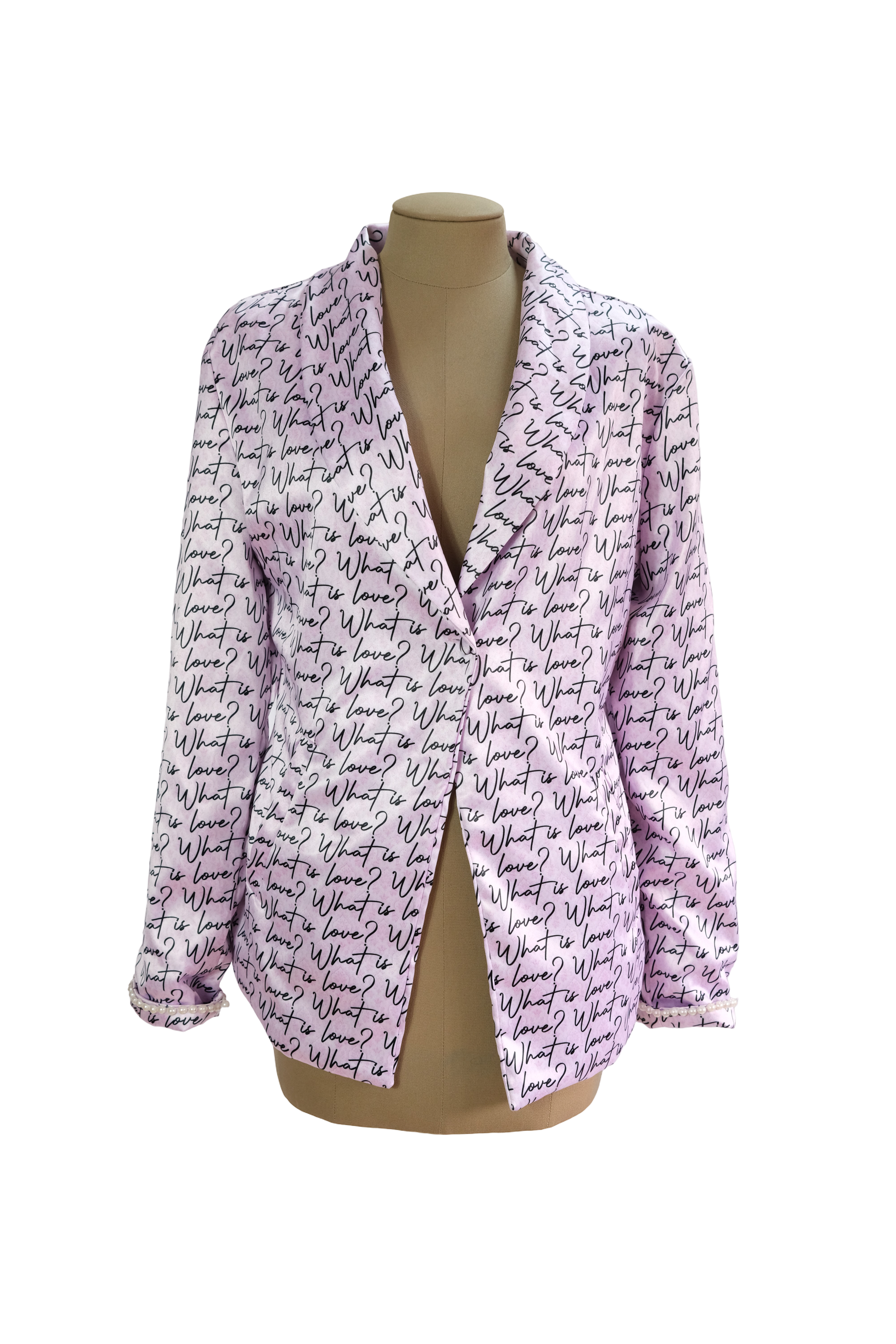 Blazer Lila Estampado Letras
