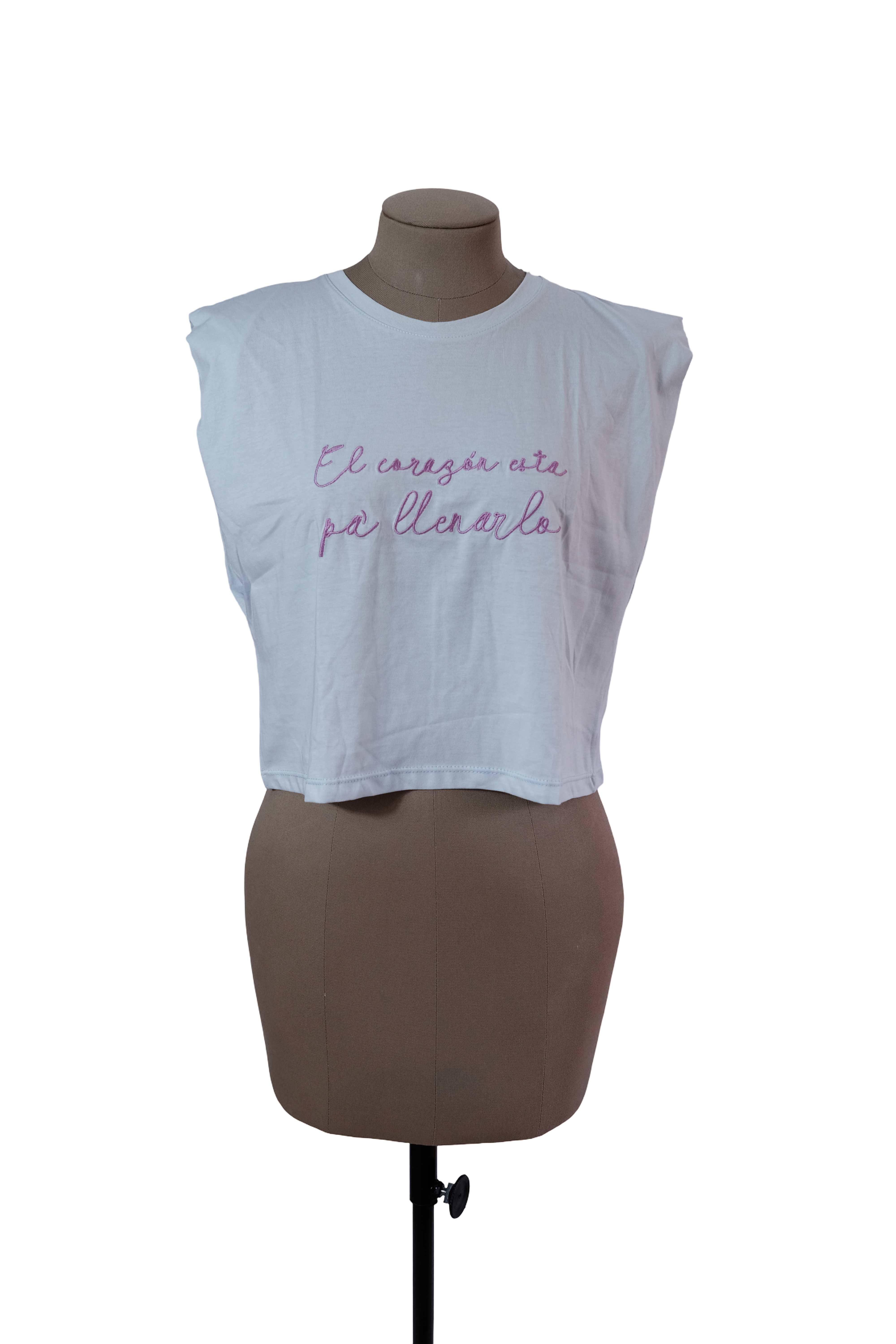 Blusa Sisa Azúl Claro Letras Morado