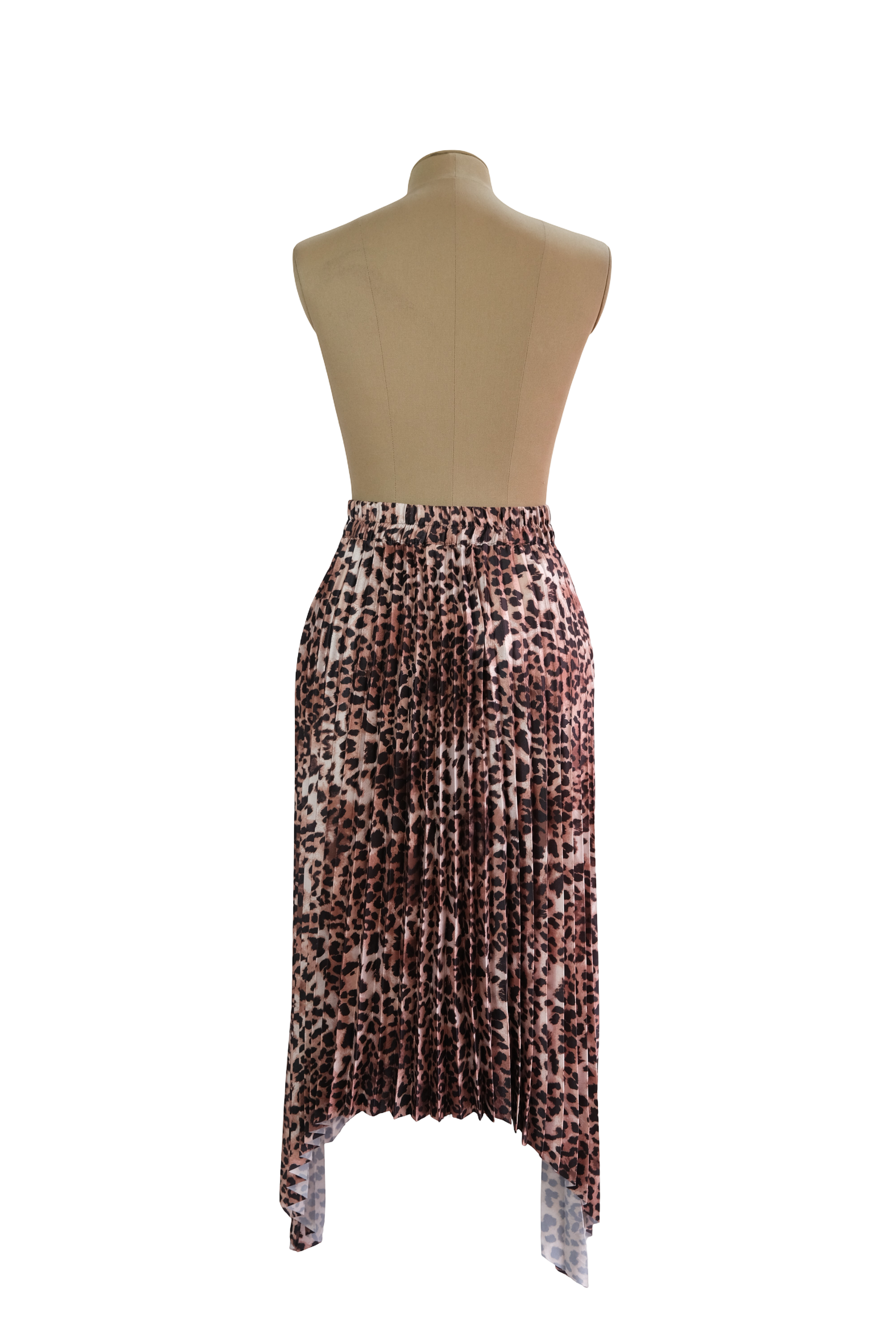 Falda Plisada Animal Print Café Oscuro