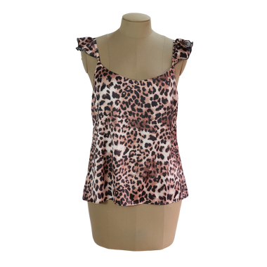 Blusa Sisa Animal Print Café Oscuro