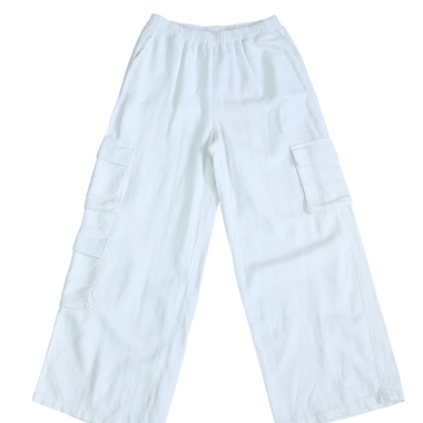 Pantalón Cargo Dril Blanco
