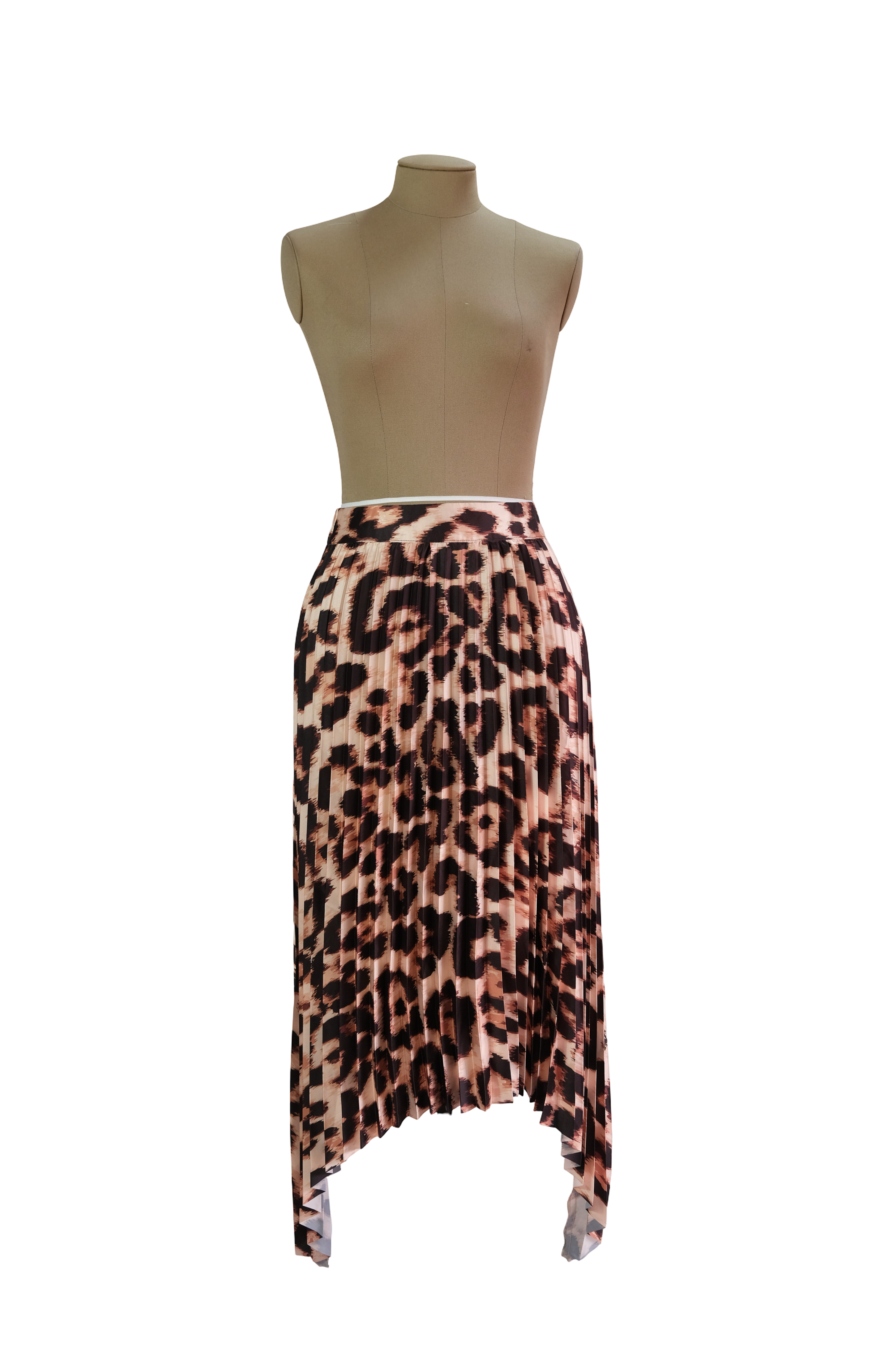 Flada Plisada Animal Print Café Claro