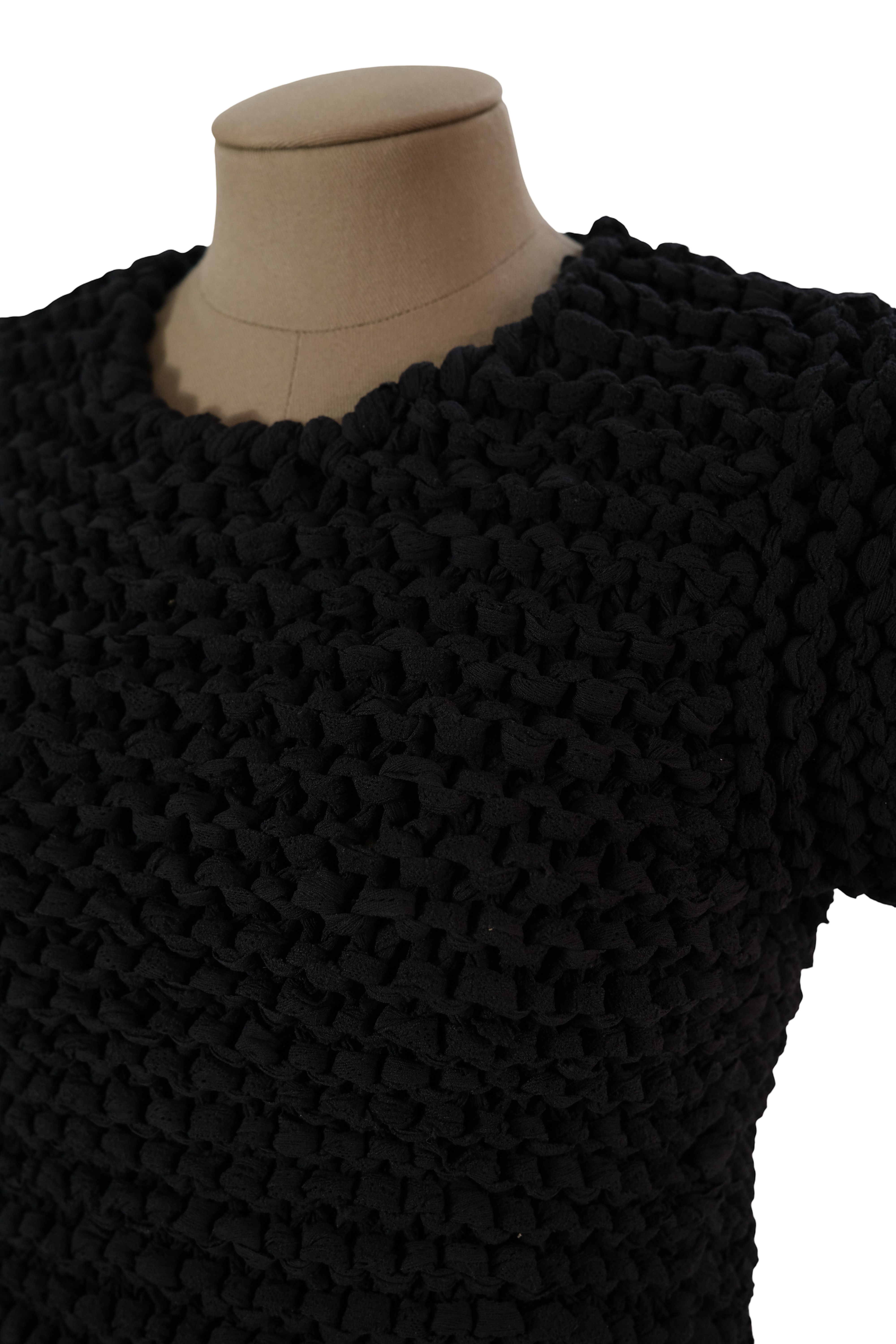 Camiseta Negra Crochet En Trapillo