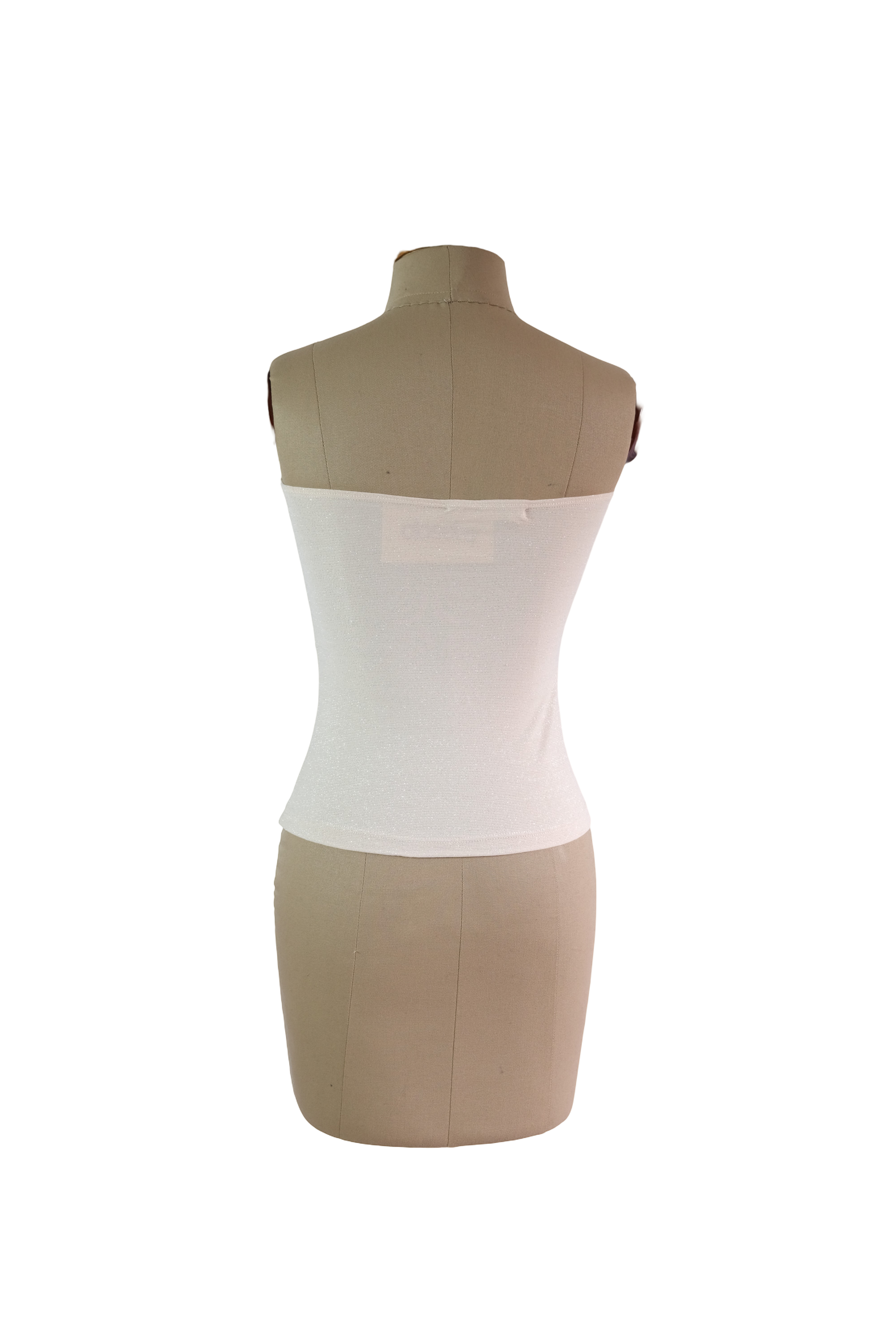 Top Straple Brillante Beige
