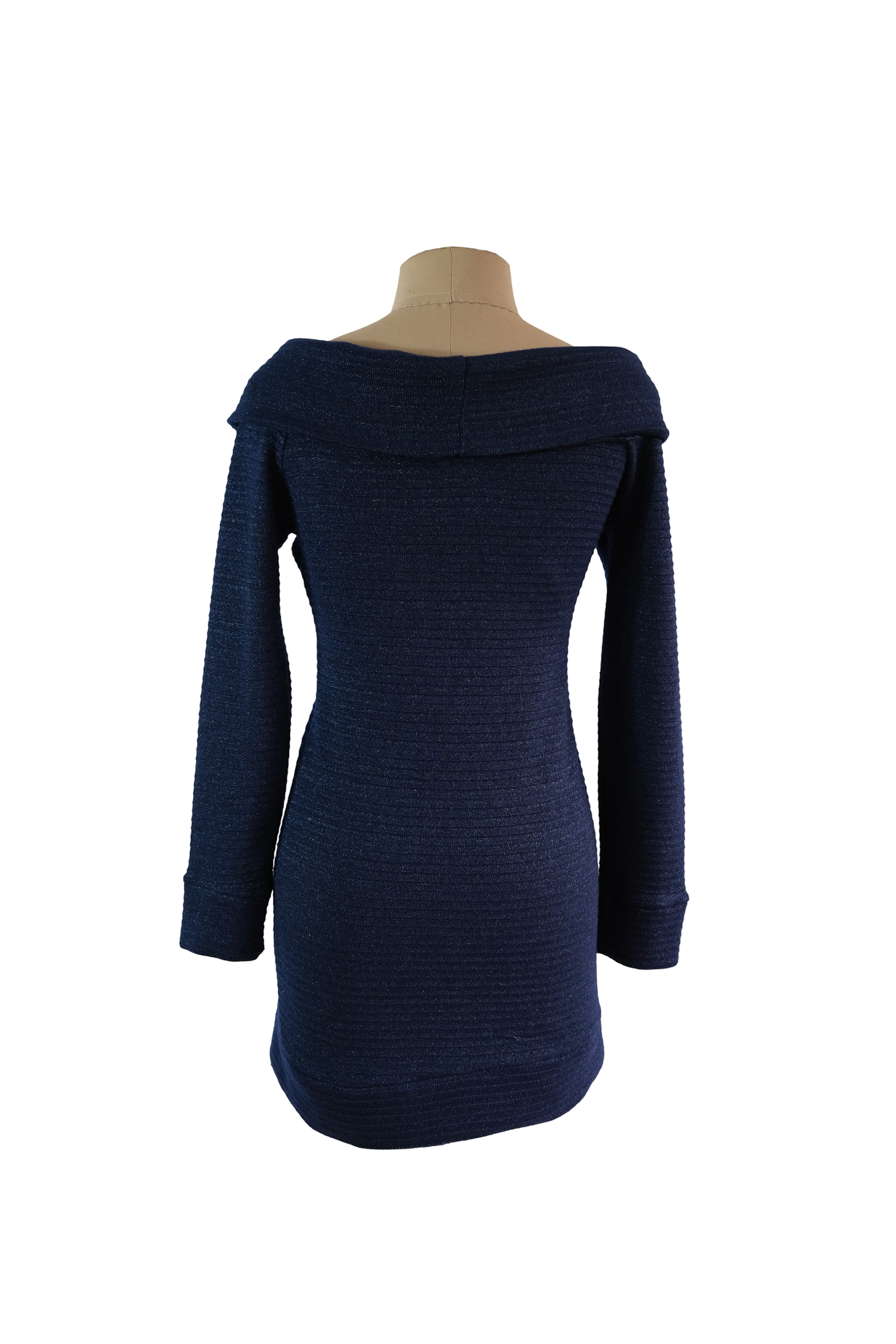 Vestido Brillante Azúl Oscuro