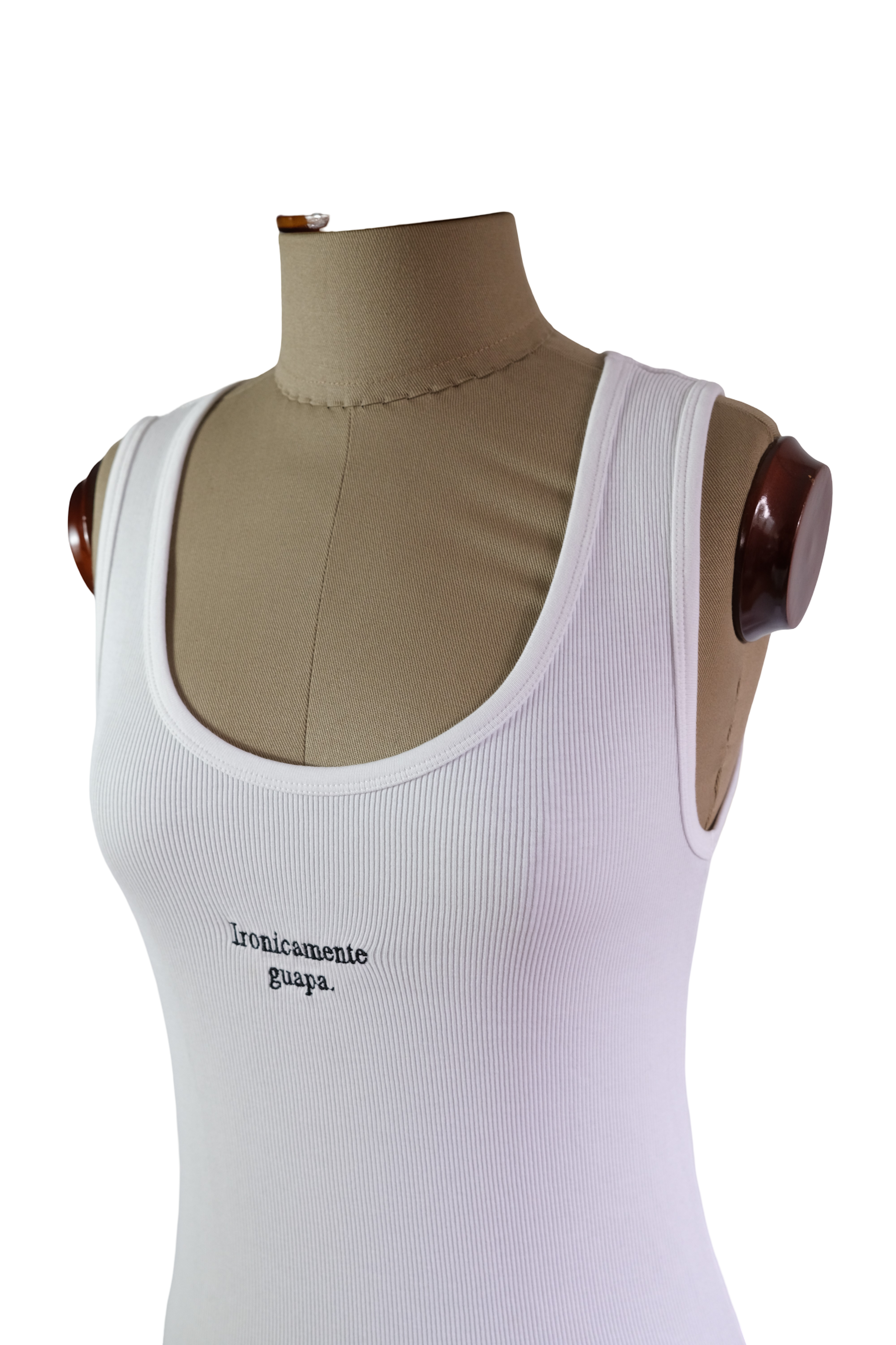 Tank Top Blanco Ironicamente Guapa