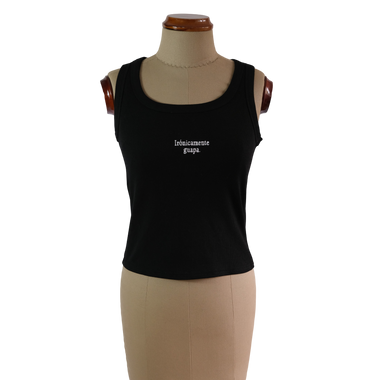Tank Top Negro Ironicamente Guapa