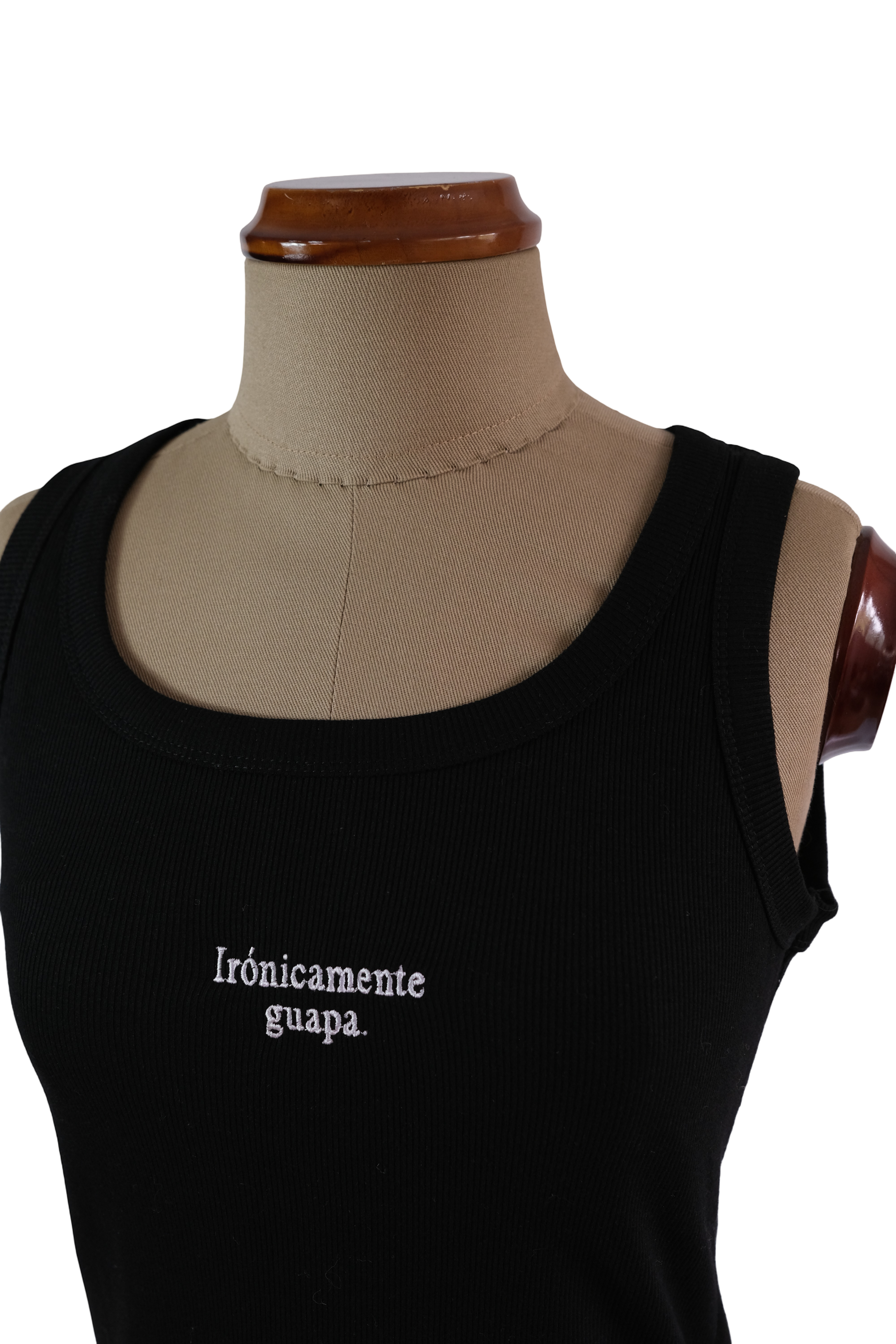 Tank Top Negro Ironicamente Guapa