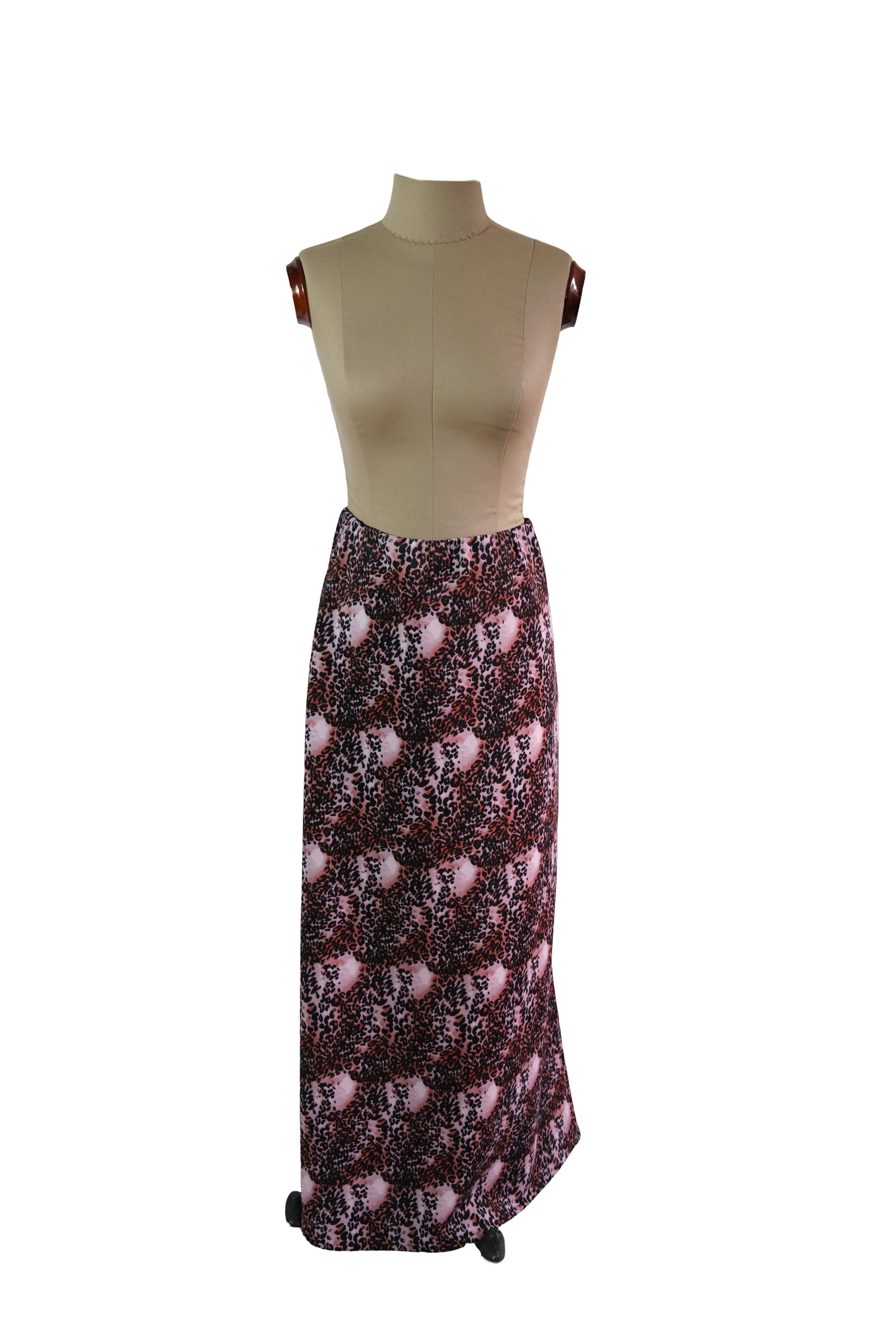 Falda Larga Animal Print Rosado