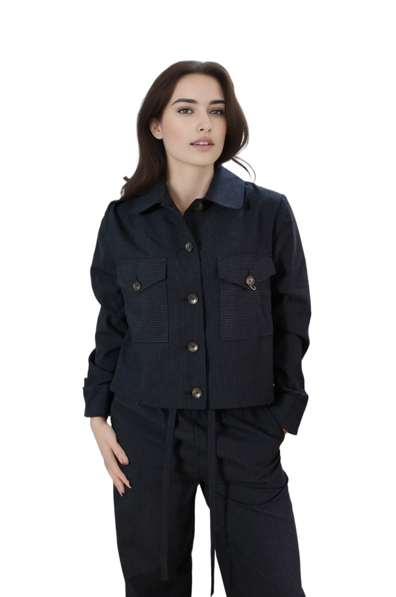 Chaqueta Rayas Azúl