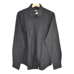 Camisa Negra Manga Larga & Bolsillos Talla M/L/XL