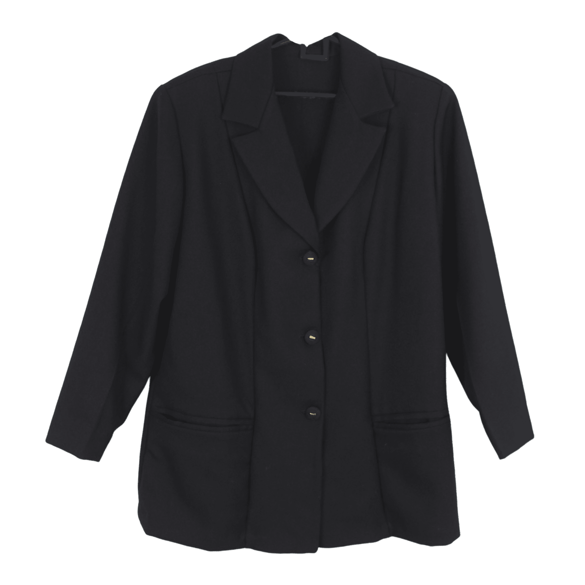 Blazer Negro Solapa de Muesca Talla 18