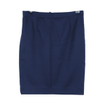 Falda azul oscuro con pinzas en posterior Talla 18