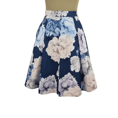 Falda Flores Azul Talla 6