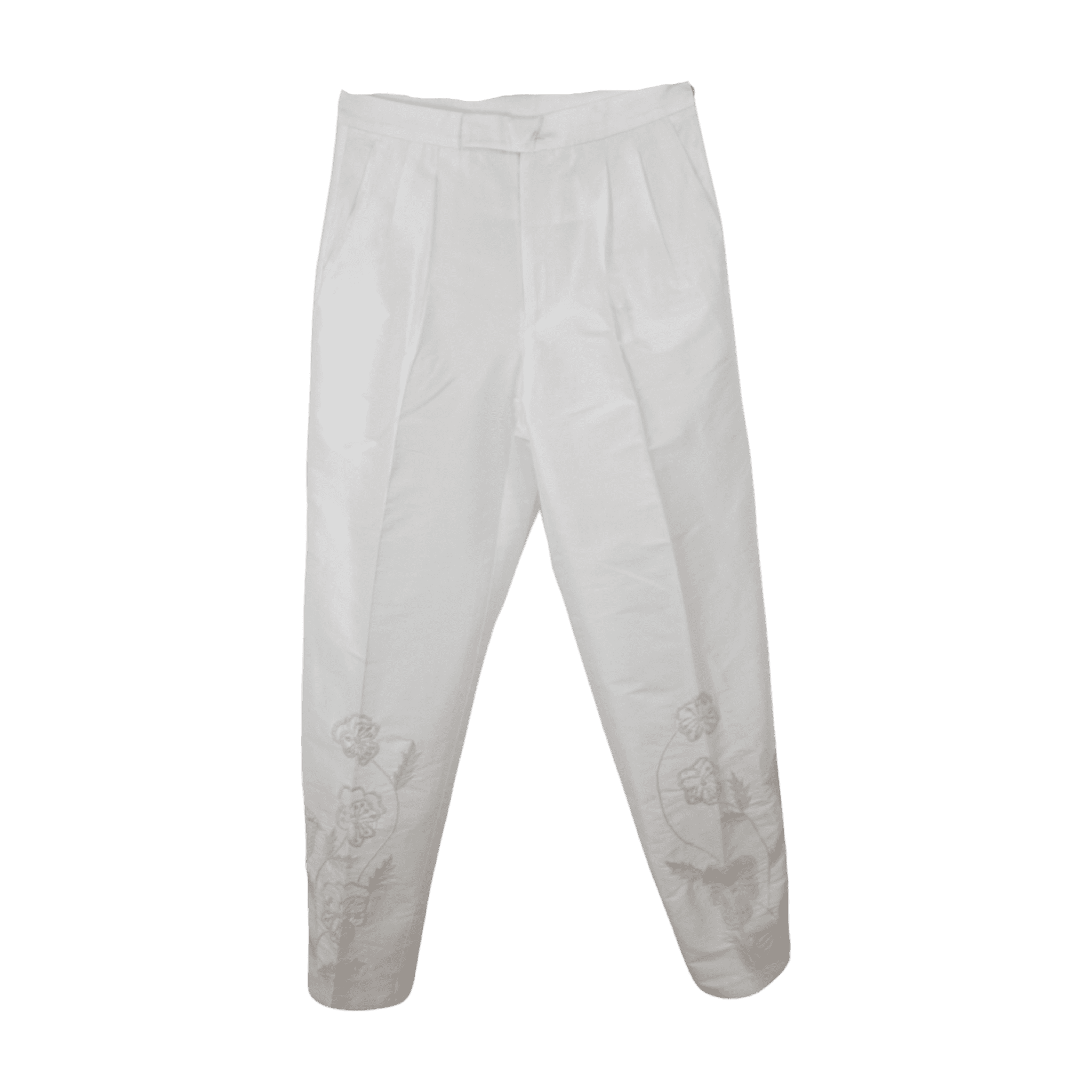 Pantalón Bordado En Guatemala Blanco Talla M