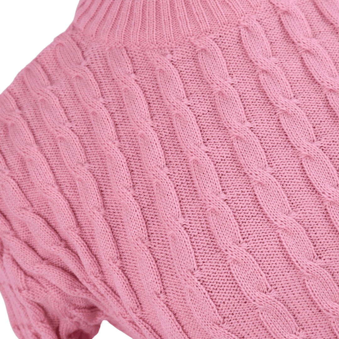 Saco Trenzado Rosa Talla Única